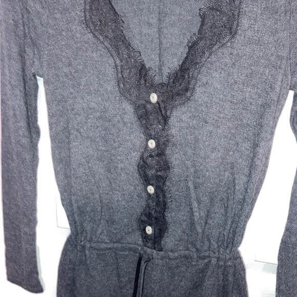 NWOT Victoria Secret Lace Long Sleeve Pajama Jumper romper drawstring bottoms